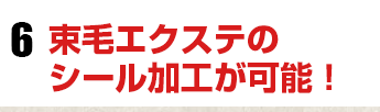 束毛エクステのシール加工が可能！